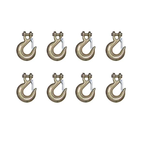 Tie 4 Safe G70 3/8" Clevis Slip Hook Flatbed Truck Trailer Transport Tow Chain Hook, 8PK FH407-38-8 - main